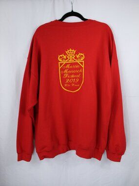 Merrie Monarch 2019 Hula Competition Hilo, HI Red Back Screenprint Sweatshirt 2X